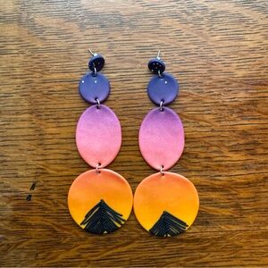 Sunset Ombré Polymer Clay Earrings